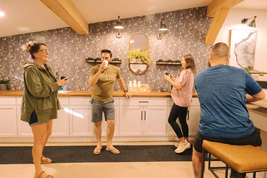 the hub and coworking/relaxation at rustic acres rv resort