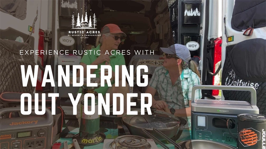wandering out yonder blog post image cover of people camping sitting outside their camper van